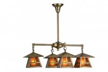 Meyda Black 151753 - 30"W Stillwater "T" Mission 4 LT Chandelier