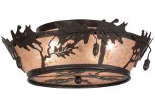 Meyda Black 68932 - 20"W Oak Leaf & Acorn Flushmount