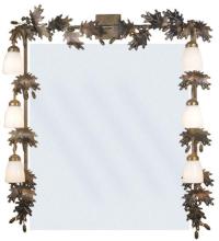 Meyda Black 82074 - 36"W X 40"H Oak Leaf & Acorn 6 LT Vanity Light