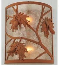 Meyda Yellow 110931 - 10" Wide Oak Leaf & Acorn Wall Sconce