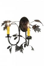 Meyda Yellow 144379 - 18" Wide Oak Leaf & Acorn 2 Light Wall Sconce