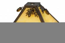 Meyda Yellow 155014 - 11"Sq Oak Leaf & Acorn Shade