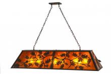 Meyda Yellow 158454 - 54"L Oak Leaf & Acorn Oblong Pendant
