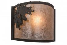 Meyda Yellow 171858 - 12"W Oak Leaf & Acorn Wall Sconce