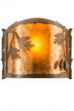 Meyda Yellow 183372 - 12"W Oak Leaf & Acorn Wall Sconce