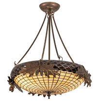 Meyda Yellow 204731 - 19" Wide Oak Leaf & Acorn Semi-Flushmount