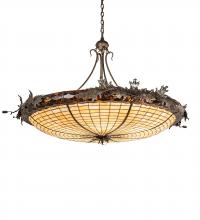 Meyda Yellow 216220 - 52" Wide Oak Leaf & Acorn Inverted Pendant