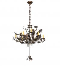 Meyda Yellow 221200 - 34" Wide Oak Leaf & Acorn Chandelier Hardware