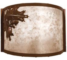 Meyda Yellow 23836 - 12" Wide Oak Leaf & Acorn Wall Sconce