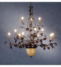 Meyda Tiffany 10009 - 60" Wide Greenbriar Oak 12 Arm Chandelier