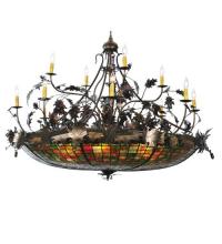Meyda Tiffany 100424 - 50" Wide Greenbriar Oak 12 Arm Chandelier