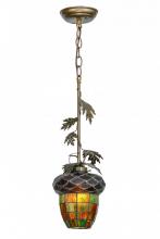 Meyda Tiffany 121872 - 7"W Greenbriar Oak Mini Pendant