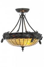 Meyda Tiffany 144382 - 16"W Greenbriar Oak Semi-Flushmount