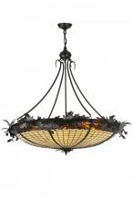 Meyda Tiffany 144387 - 44.5" Wide Greenbriar Oak Inverted Pendant