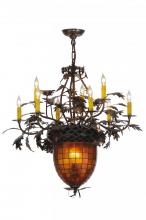 Meyda Tiffany 149726 - 34" Wide Greenbriar Oak 9 Light Chandelier