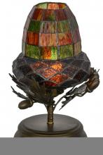 Meyda Tiffany 152371 - 12"H Greenbriar Oak Mini Lamp