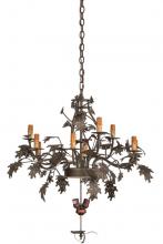 Meyda Tiffany 158684 - 28"W Greenbriar Oak 9 Arm Chandelier Hardware