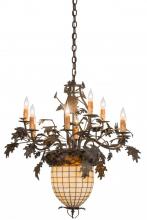 Meyda Tiffany 158685 - 28" Wide Greenbriar Oak 9 Arm Chandelier