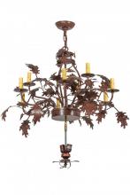 Meyda Tiffany 165172 - 34"W Greenbriar Oak 9 Arm Chandelier Hardware