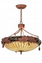 Meyda Tiffany 187594 - 20" Wide Greenbriar Oak Inverted Pendant