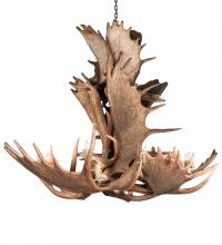 Meyda Tiffany 212269 - 64" Wide Antlers Moose 12 Light Chandelier