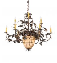 Meyda Tiffany 223642 - 39" Wide Greenbriar Oak 9 Light Chandelier