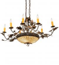 Meyda Tiffany 230422 - 48" Long Greenbriar Oak 8 Light Chandelier