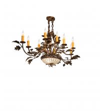 Meyda Tiffany 244304 - 48" Long Greenbriar Oak 10 Light Chandelier