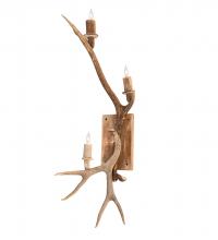 Meyda Tiffany 247843 - 12" Wide Antlers Elk & Mule Deer 3 Light Wall Sconce