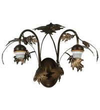 Meyda Tiffany 68931 - 17.5"W Greenbriar Oak Antique Copper 2 LT Wall Sconce Hardware