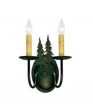 2nd Avenue Designs 120783 - 12" Wide Double Pine Tree Wall Sconce