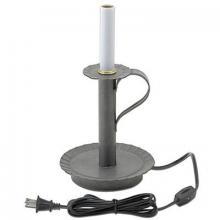WN Sherbinin 22033 - WIRED TIN CANDLESTICK W CAND SKT 7" HT