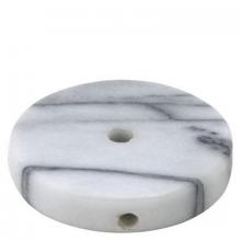 WN Sherbinin 40302 - 5"ROUND WHITE MARBLE BASE 1/8IP CTR 3/4&#