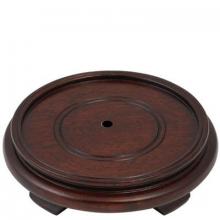 WN Sherbinin 40659 - 6 1/2" ROUND MAHOGANY FIN WOOD BASE IMPOR