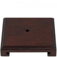 WN Sherbinin 40680 - 4" SQUARE MAHOGANY FINISH WOOD BASE IMPOR