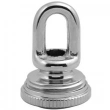 WN Sherbinin 50407 - POL CHROME BRASS SCREW COLLAR LOOP W/RING FIT