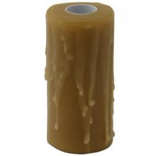 WN Sherbinin 50886 - 4" BROWN THICK WAX CANDLE COVER 2"OD 