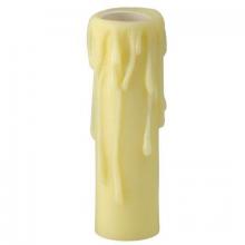 WN Sherbinin 50950 - IVORY RESIN CANDLE COVER 6" HT 1 1/4"