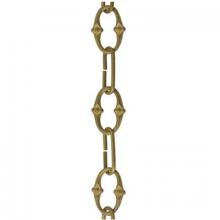 WN Sherbinin 54838 - CAST BRASS OVAL DECORATIVE CHAIN 21" LONG