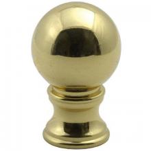 WN Sherbinin 55456 - BRASS POL & LACQ. BALL FINIAL 1 1/2"OD 2&