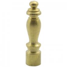 WN Sherbinin 55497 - BURNISHED & LACQ. FINIAL 2" HT TAP 1/4-27