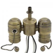 WN Sherbinin 57348 - SOLID BRASS ANTIQUE FINISH WIRED CLUSTER