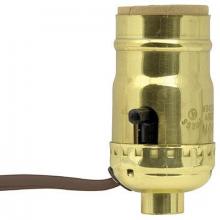 WN Sherbinin 70511 - BROWN PUSH-THRU SOCKET W/ SIDE OUTLET BRASS