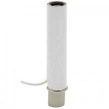 WN Sherbinin 70551 - WHITE CANDLESTICK ADAPTER W/SILVER CORD 3/4&#