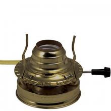 WN Sherbinin 70602 - WIRED ANTIQUE BURNER WITH MASON COLLAR, GOLD 