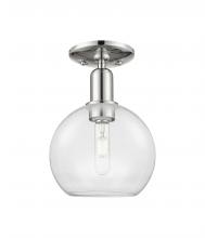Innovations Lighting 716-1C-PN-G122-8 - Athens - 1 Light - 8 inch - Polished Nickel - Semi-Flush Mount
