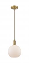 Innovations Lighting 716-1P-BB-G121-8 - Athens - 1 Light - 8 inch - Brushed Brass - Cord hung - Mini Pendant