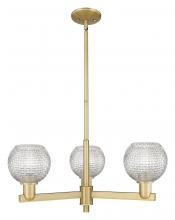 Innovations Lighting 716-3CR-BB-G122C-6CL - Athens - 3 Light - 28 inch - Brushed Brass - Stem hung - Flush Mount