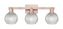 Innovations Lighting 716-3W-AC-G122C-6CL - Athens - 3 Light - 25 inch - Antique Copper - Bath Vanity Light
