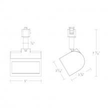 WAC Canada L-3020W-CS-BK - Ocularc 3020W - 5CCT Wall Wash Track Luminaire